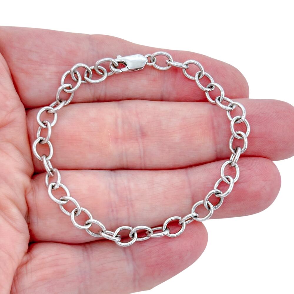 Vintage Sterling Silver 925 Charm Bracelet 7"